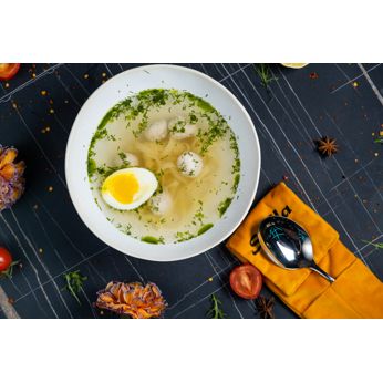 Бульйон курячий з фрикадельками та яйцем (400 г)