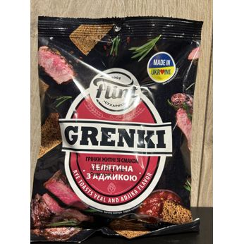 Флінт  грінки телятина з аджикою (100 г)