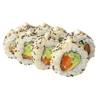 Каліфорнія з лососем в кунжуті (240 г)
