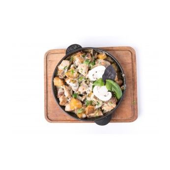 Пательня по-домашньому з куркою та грибами (450 г)