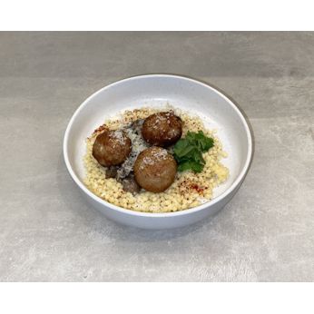 Індичі мітболи з птітімом та печерицями