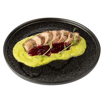 Качине філе на пюре з зеленого горошку (350 г)