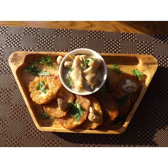 Деруни з грибами та куркою (250/100 г)