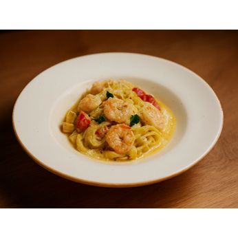 Тальятеле з тигровими креветками