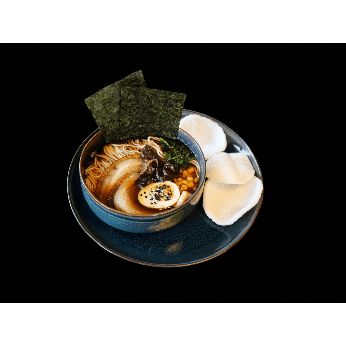 Рамен зі свининою, грибами муер та бульйоном шою (500 г)