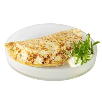 Закритий омлет з шинкою, томатами та сиром