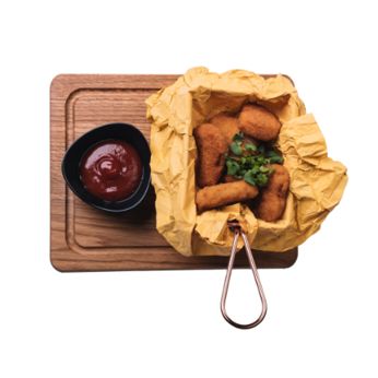 Курячі нагетси з соусом, 6 шт ( 210г)