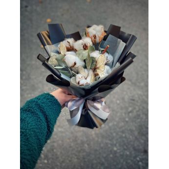 Букет з бавовни малий №1